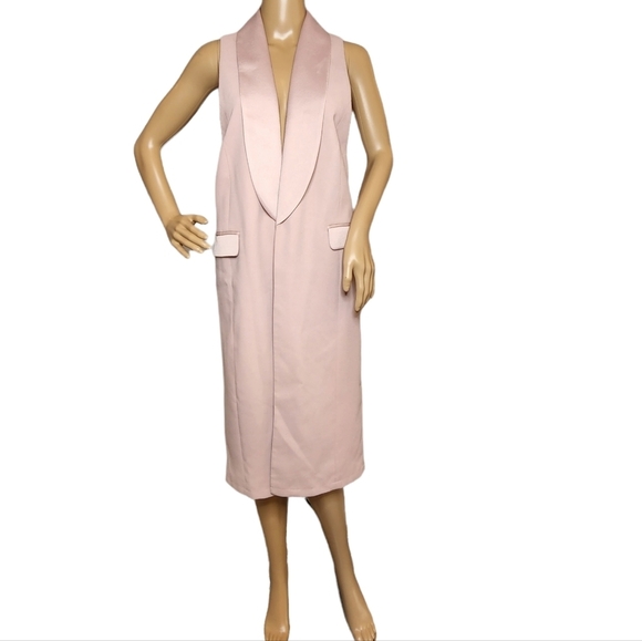 Leith sleeveless cardigan duster vest. Blush pink.  Size xs - Picture 11 of 14